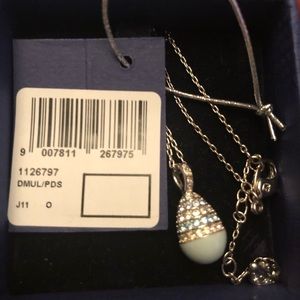 Swarovski rotonde small blue pendant necklace